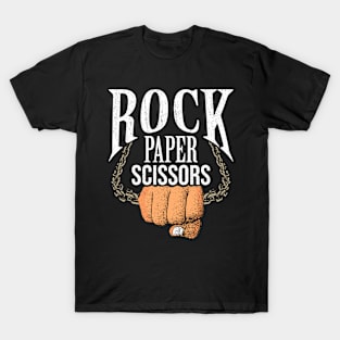 Rock Paper Scissors Chain Punch - White T-Shirt